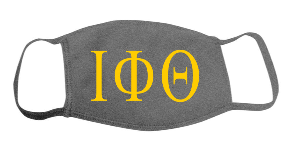 Iota Phi Thertas Face Mask With Big Greek Letters