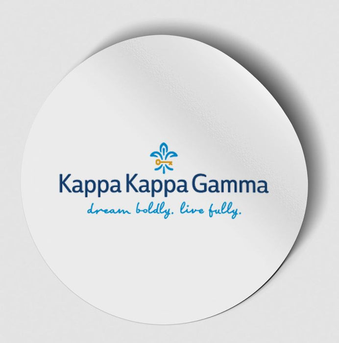 Kappa Kappa Gamma Logo Circle Sticker