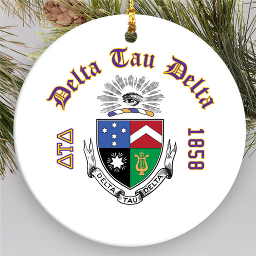Delta Tau Delta Round Crest Ornament