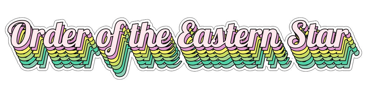 Order Of The Eastern Star New Hip Stepped Sticker