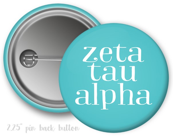 Zeta Tau Alpha Simple Text Button