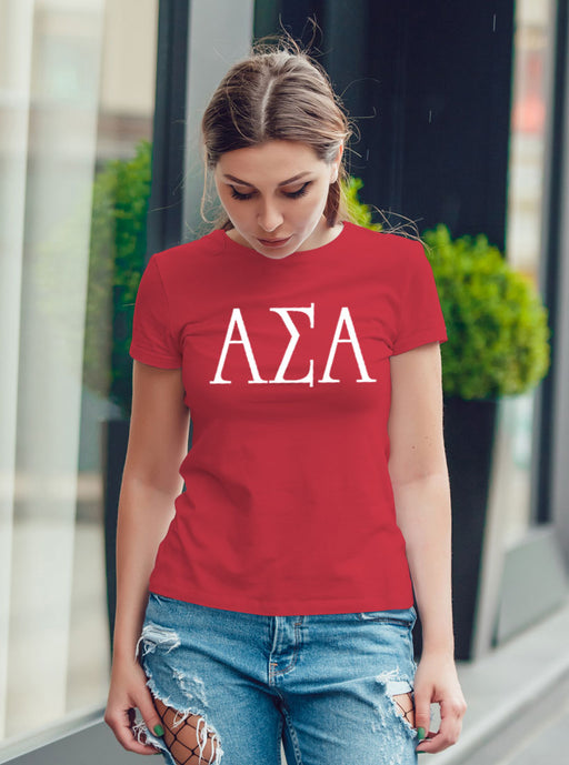 Alpha Sigma Alpha University Letter T-Shirt