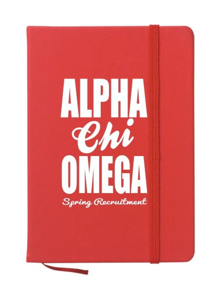 Alpha Chi Omega Cursive Impact Notebook