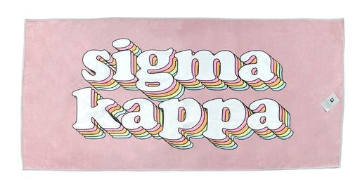 Sigma Kappa Plush Retro Beach Towel
