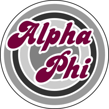 Alpha Phi Funky Circle Sticker
