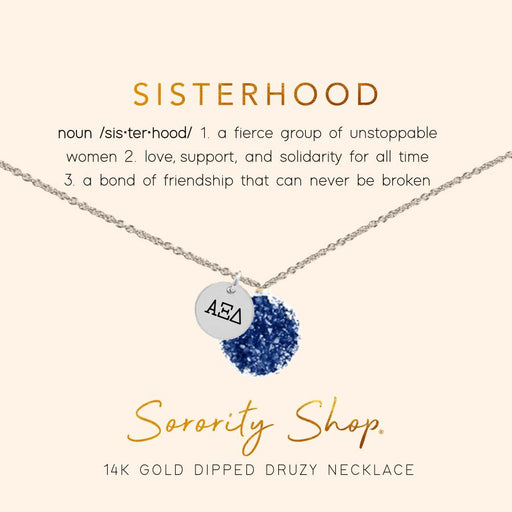 Alpha Xi Delta Sisterhood Druzy Necklace