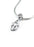 Alpha Phi Sterling Silver Lavaliere Pendant with Clear Swarovski Crystal