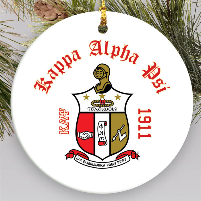 Kappa Alpha Psi Round Crest Ornament