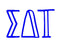 Sigma Delta Tau Inline Greek Letter Sticker - 2.5