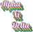 Alpha Xi Delta Greek Stacked Sticker