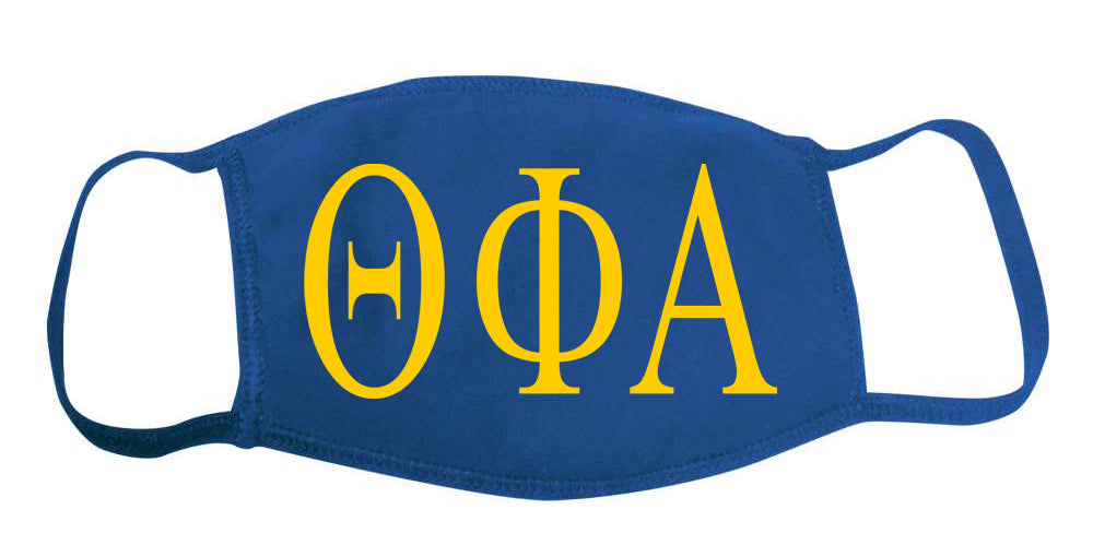 Theta Phi Alpha Face Mask With Big Greek Letters