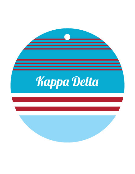 Kappa Delta Color Block Sunburst Ornament