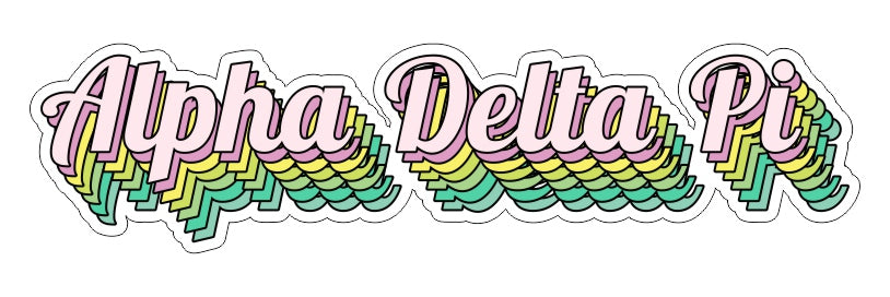 Alpha Delta Pi New Hip Stepped Sticker
