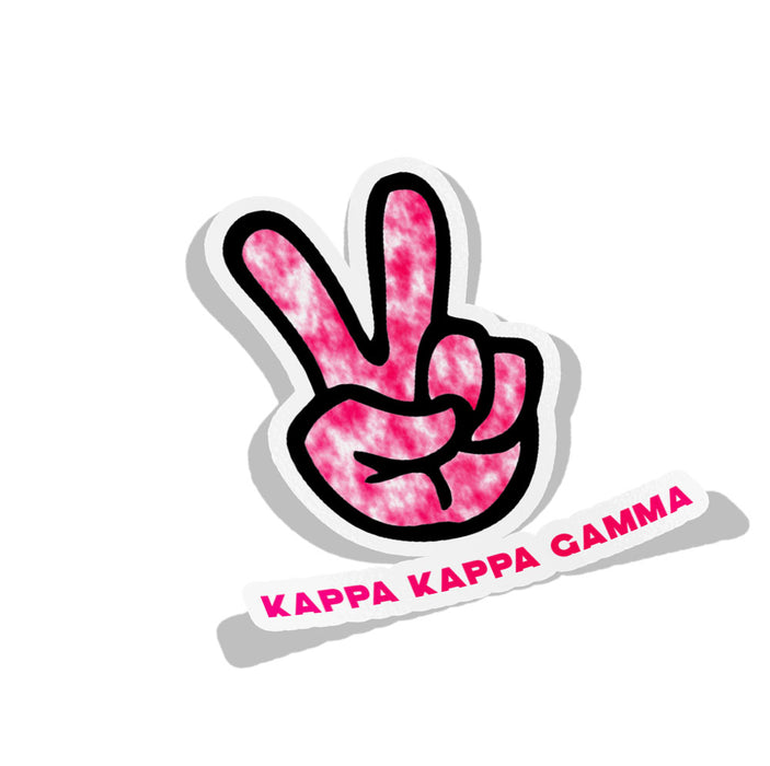 Kappa Kappa Gamma Peace Sorority Decal