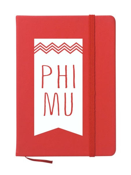 Phi Mu Chevron Notebook