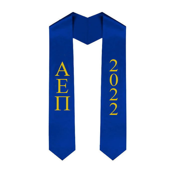 Alpha Epsilon Pi Vertical Grad Stole with Letters & Year