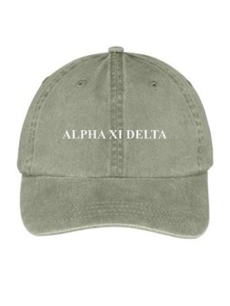 Alpha Xi Delta Embroidered Hat