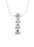 Sorority Sterling Silver Lavaliere Pendant with Clear Swarovski Crystal
