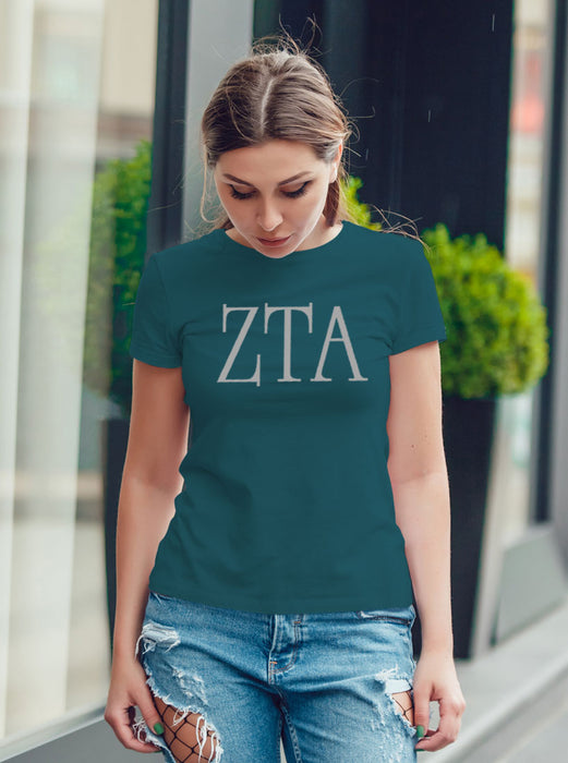 Zeta Tau Alpha University Letter T-Shirt