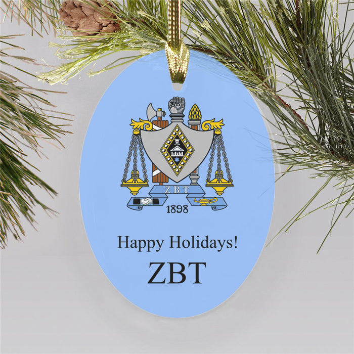 Zeta Beta Tau Color Crest Ornament