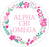 Alpha Chi Omega Floral Wreath Sticker