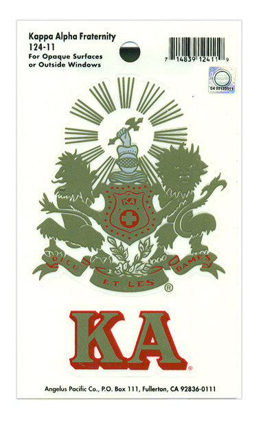 Kappa Alpha Crest Decal