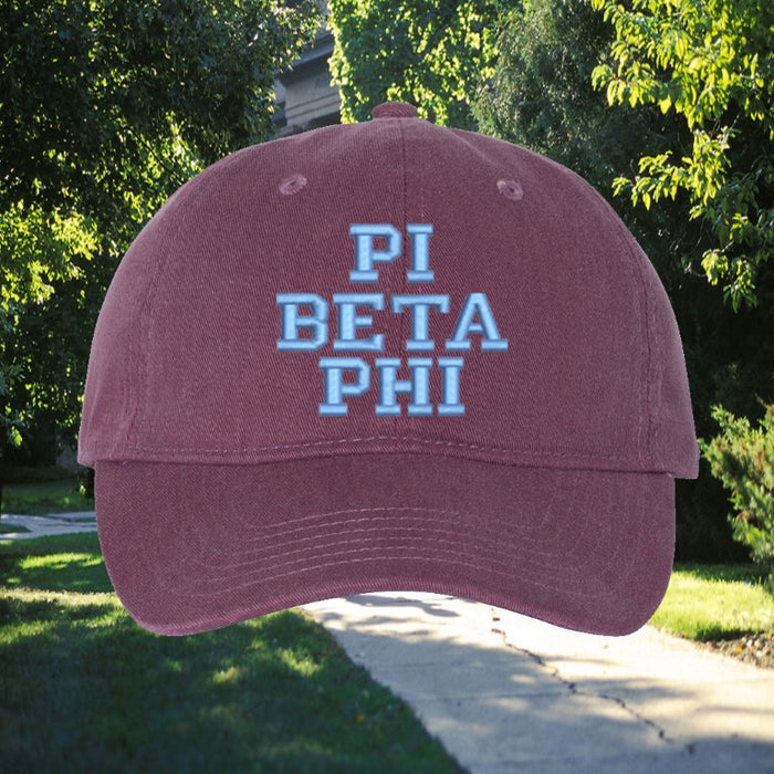Pi Beta Phi Comfort Colors Varsity Hat