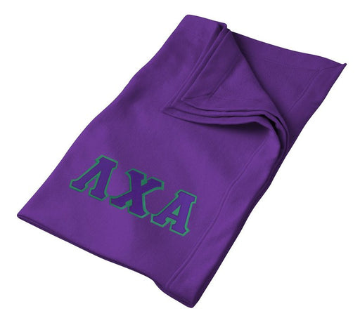 Lambda Chi Alpha Greek Twill Lettered Sweatshirt Blanket