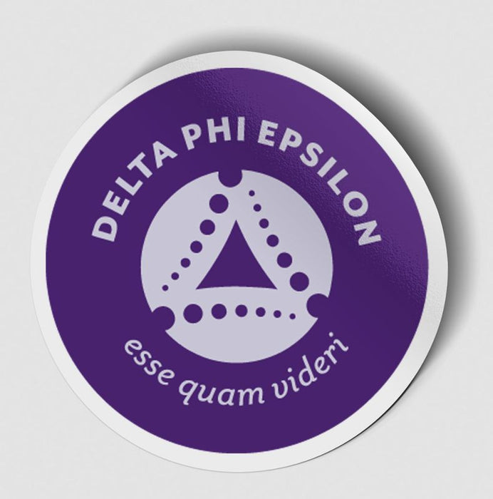 Delta Phi Epsilon Logo Circle Sticker