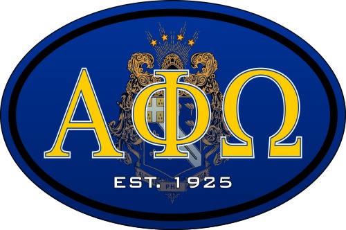 Alpha Phi Omega Color Oval Decal