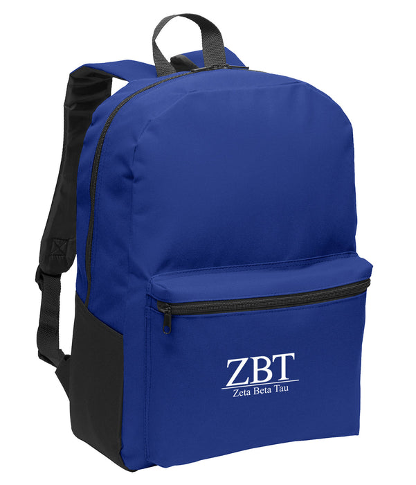 Zeta Beta Tau Collegiate Embroidered Backpack