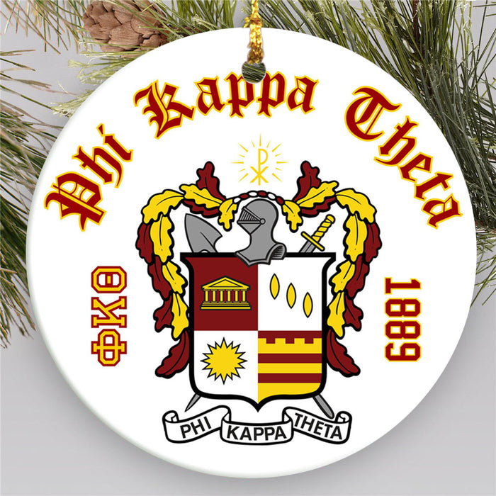 Phi Kappa Theta Round Crest Ornament