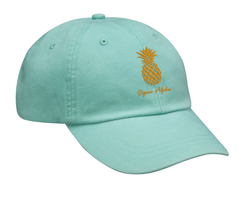 Sigma Alpha Pineapple Embroidered Hat