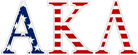Alpha Kappa Lambda American Flag Letter Sticker - 2.5