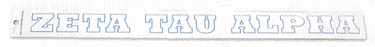 Zeta Tau Alpha Back Of The Window Long Sticker