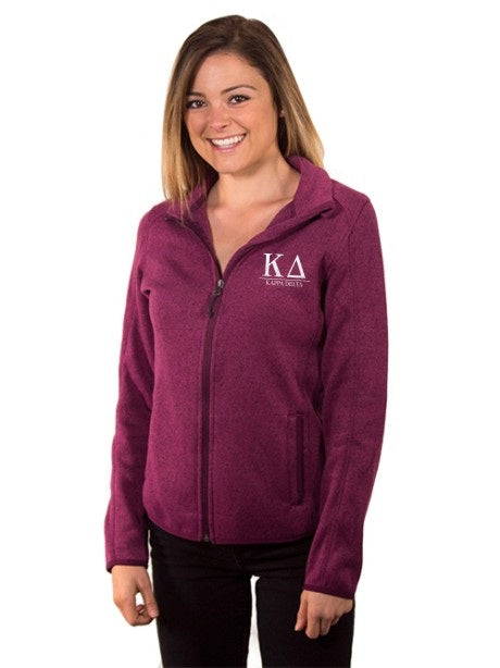 Kappa Delta Embroidered Ladies Sweater Fleece Jacket
