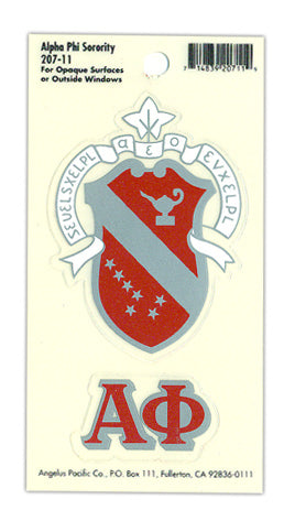 Alpha Phi Crest Decal