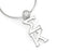 Sigma Kappa Sterling Silver Lavaliere Pendant with Swarovski Crystal