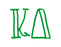 Kappa Delta Inline Greek Letter Sticker - 2.5