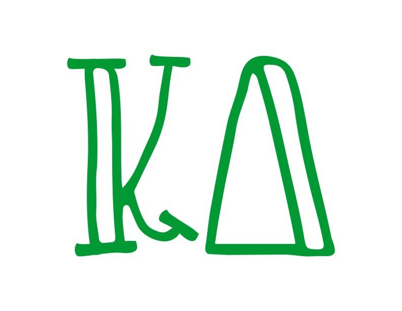 Kappa Delta Inline Greek Letter Sticker - 2.5