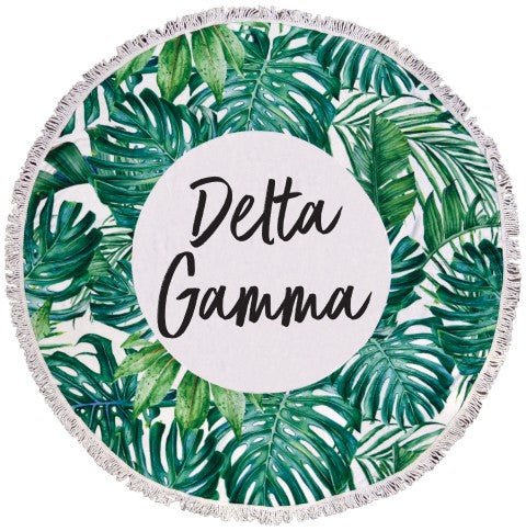 Delta Gamma Palm Leaf Fringe Towel Blanket