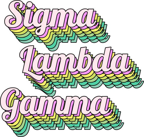 Sigma Lambda Gamma Greek Stacked Sticker