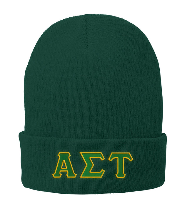 Alpha Sigma Tau Lettered Knit Cap