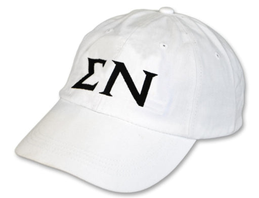 Sigma Nu Greek Letter Embroidered Hat