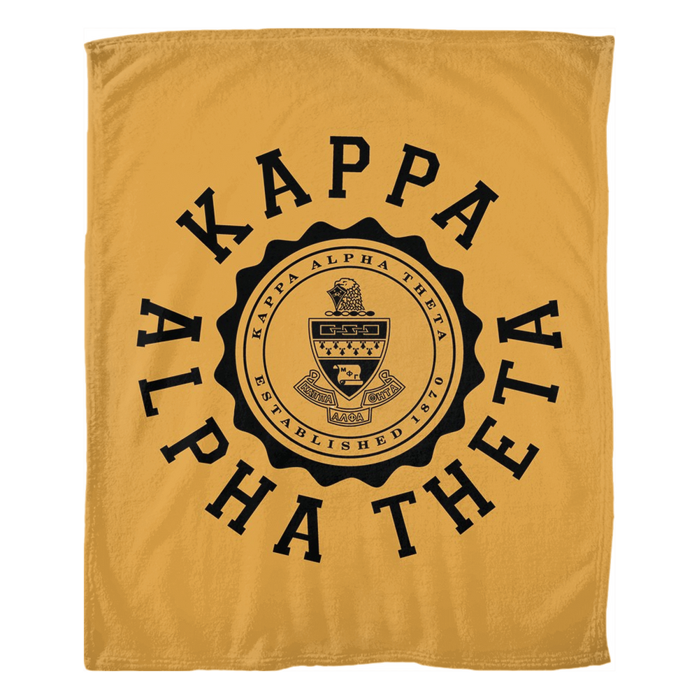 Kappa Alpha Theta Seal Fleece Blankets Kappa Alpha Theta Seal Fleece Blankets