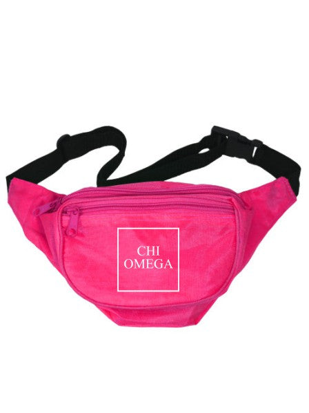 Chi Omega Box Stacked Fanny Pack