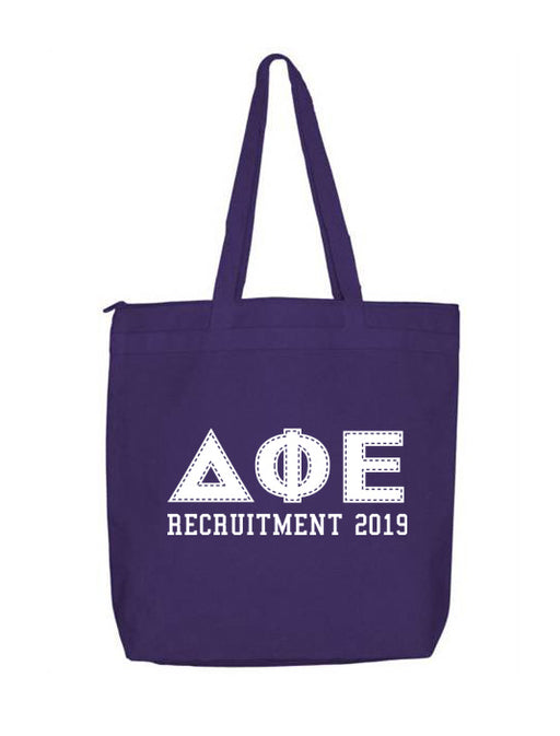 Delta Phi Epsilon Collegiate Letters Event Tote Bag