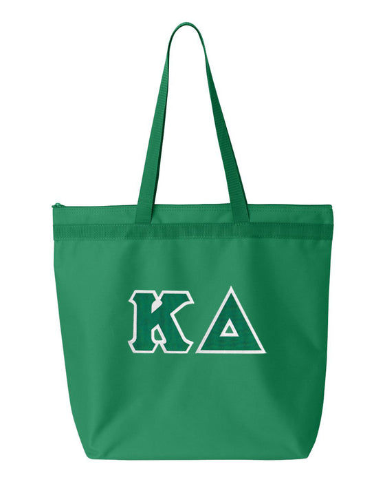 Kappa Delta Greek Lettered Game Day Tote