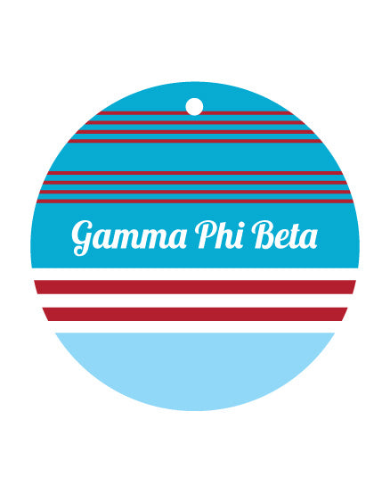 Gamma Phi Beta Color Block Sunburst Ornament