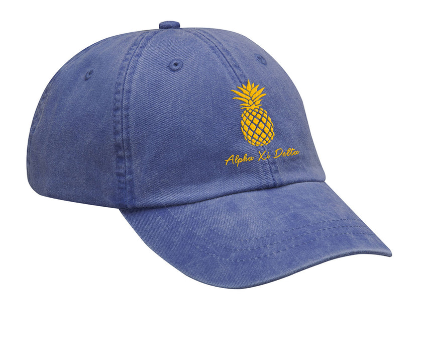 Alpha Xi Delta Pineapple Embroidered Hat